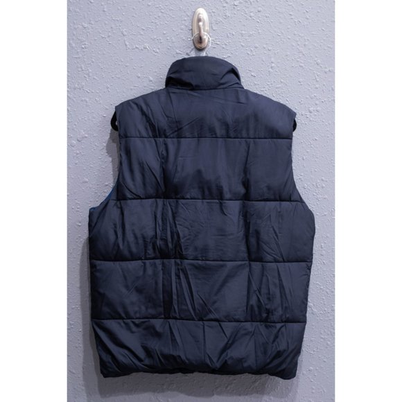 Hollister Navy Puffer Vest, Size Medium - Picture 2 of 2